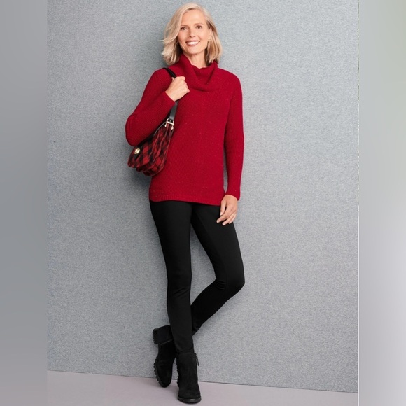 NWT Talbots SoHo Black Ankle Pants High Waist Stretch Slim Leggings Travel Sz 10 - Picture 2 of 9